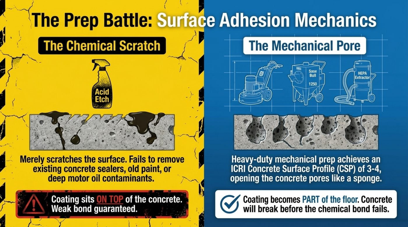 The prep battle: acid etch vs a CSP 3-4 mechanical profile