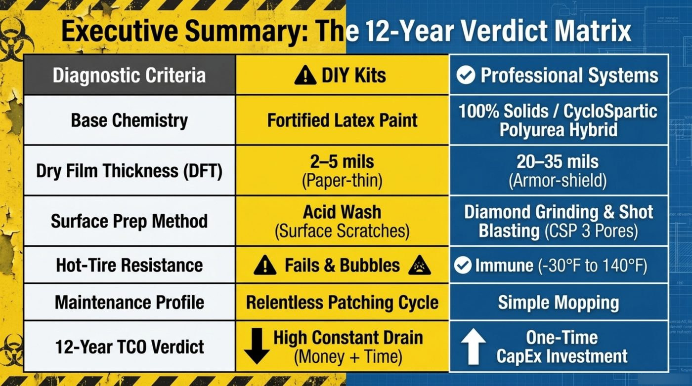 The verdict matrix: DIY kits vs professional systems, criterion by criterion