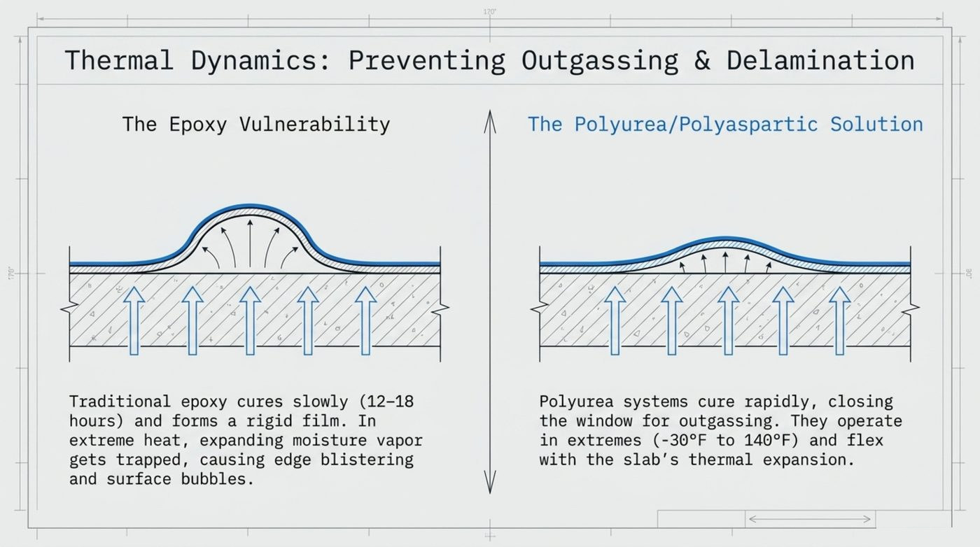 Thermal dynamics: stopping outgassing and delamination
