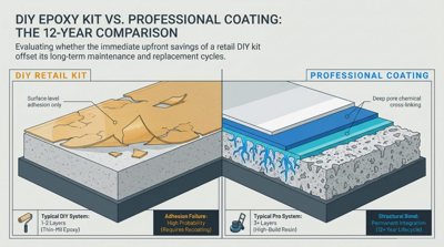 DIY Epoxy Kit vs Professional Coating: The 12-Year Comparison